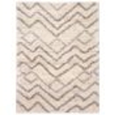 Suzana Contemporary Cream Shag Rug