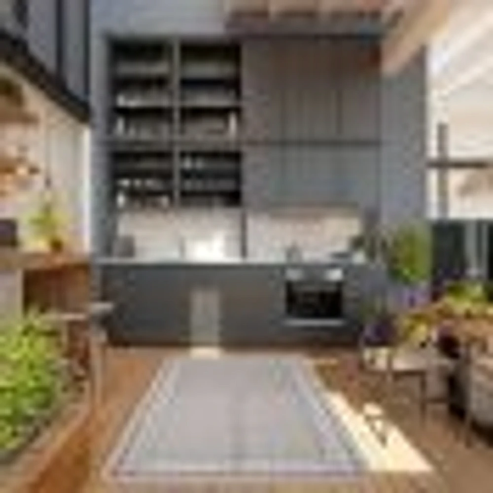 Nagano Indoor/ Outdoor Grey Rug