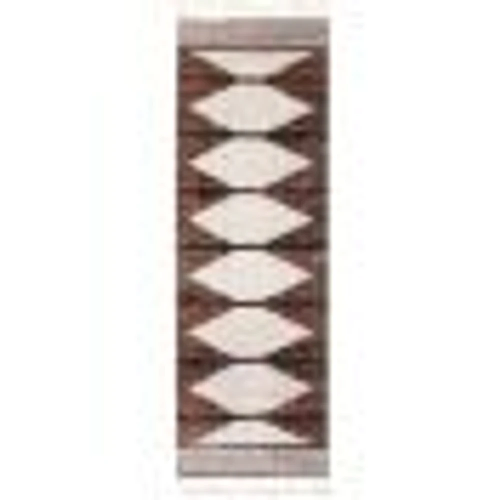 Kybella Losange Taupe Bohemian Area Rug