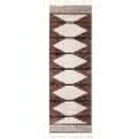 Kybella Losange Taupe Bohemian Area Rug