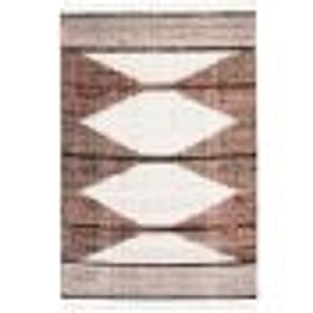 Kybella Losange Taupe Bohemian Area Rug
