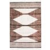 Kybella Losange Taupe Bohemian Area Rug
