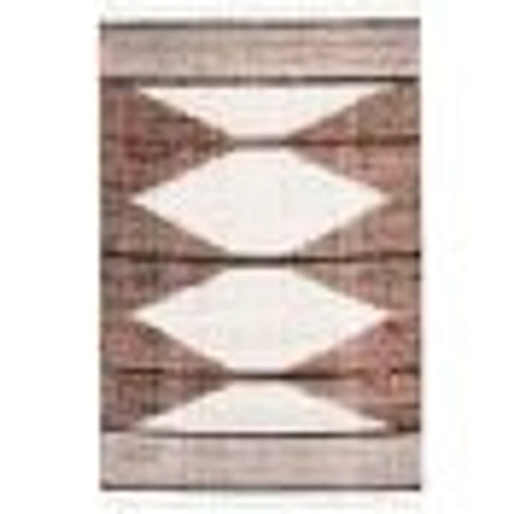 Kybella Losange Taupe Bohemian Area Rug