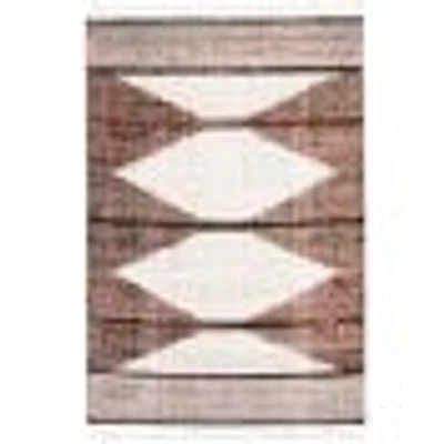 Kybella Losange Taupe Bohemian Area Rug
