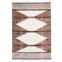 Kybella Losange Taupe Bohemian Area Rug