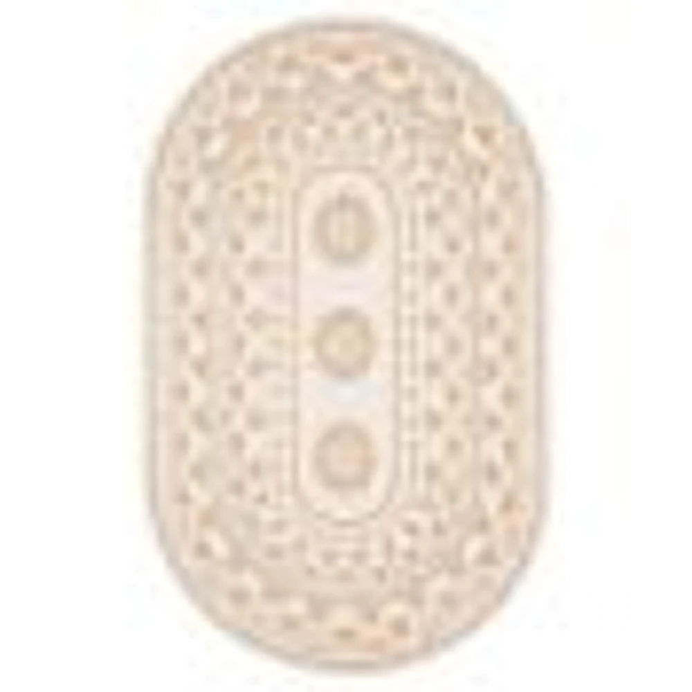 Finley Contemporary Oval Taupe Area Rug