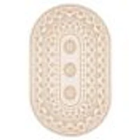 Finley Contemporary Oval Taupe Area Rug