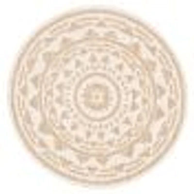 Finley Contemporary Round Taupe Area Rug