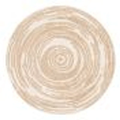 Merry Contemporary Round Taupe Area Rug