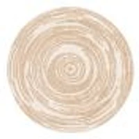 Merry tapis rond contemporain taupe