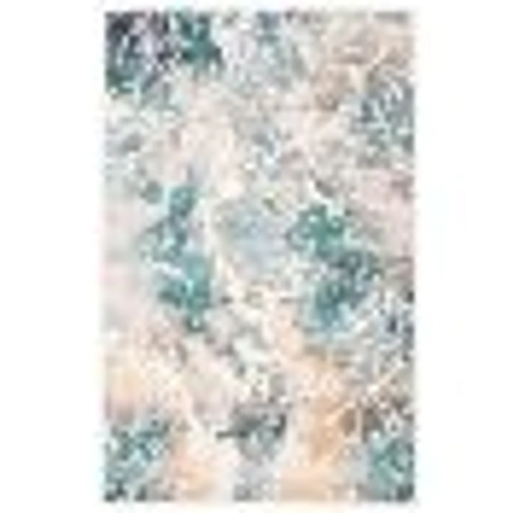 Aura Contemporary Teal Area Rug