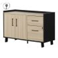 South Shore Furniture Kozack Crédence à 2 tiroirs avec portes