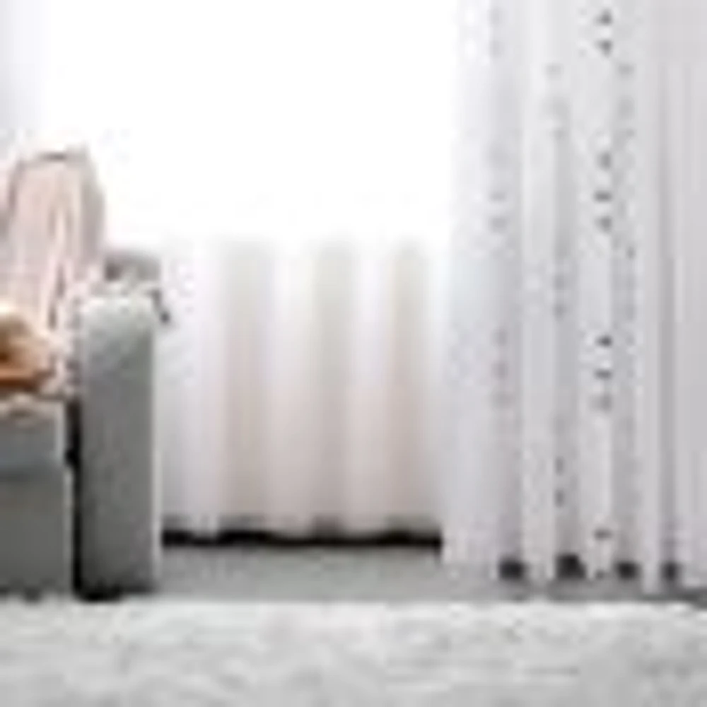 Andria Sheer Jacquard Grommet Curtain