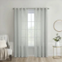 Boucle Semi Sheer Grommet Curtain