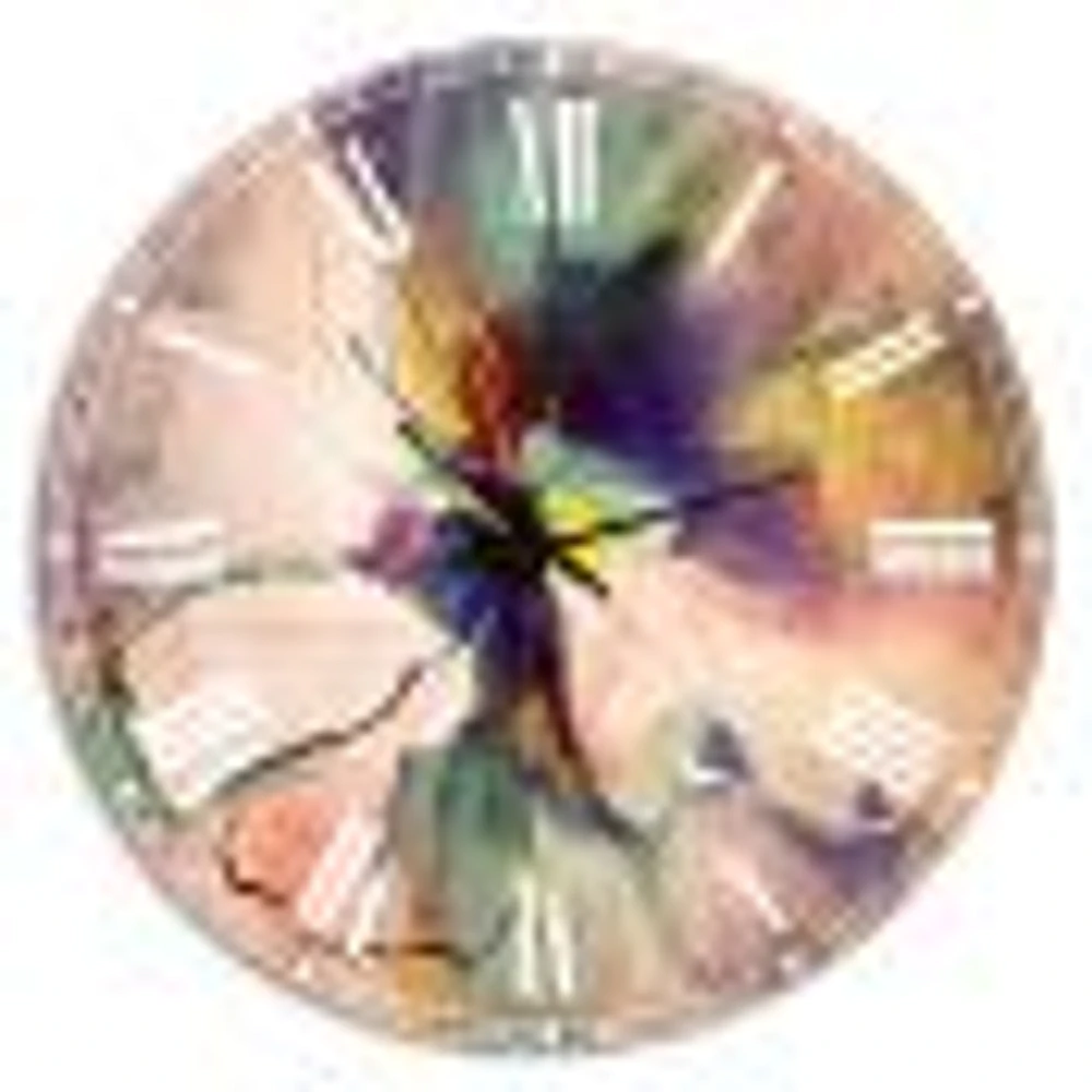 Abstract Creative Blue Flower Wall Clock