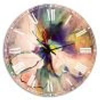 Abstract Creative Blue Flower Wall Clock