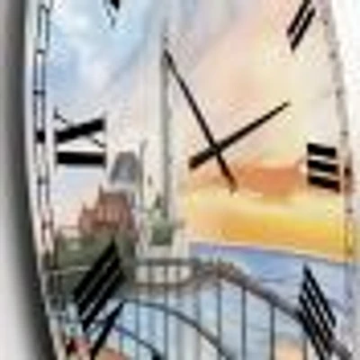 St Marys Lighthouse Oversized Metal Wall Clock