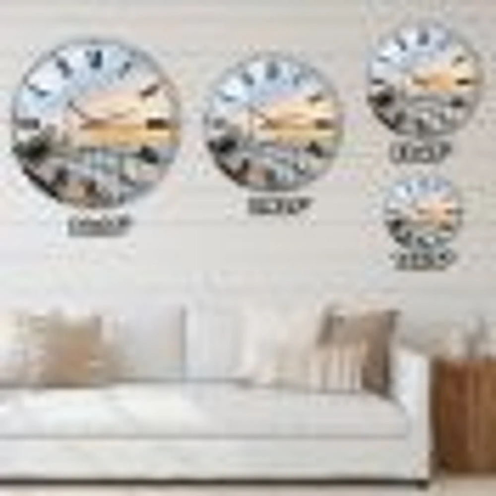 St Marys Lighthouse Oversized Metal Wall Clock