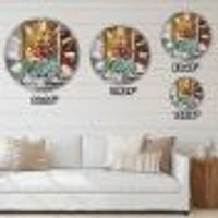 Paris French Flowershop Metal Wall Clock