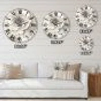 Indigold Grey Peonies I Wall Clock