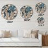 Ancient Map of The World I Oversized Wall Clock