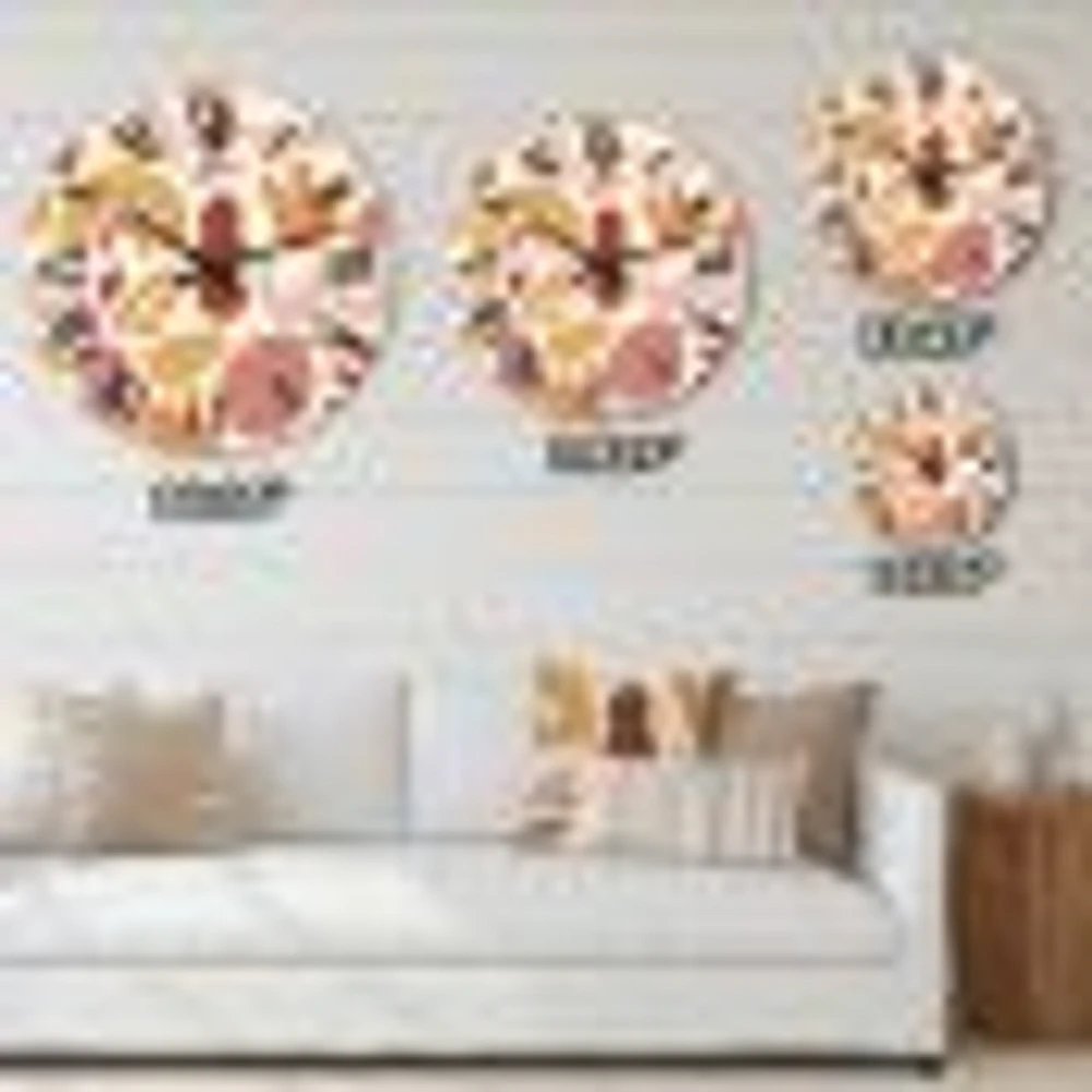 Enjoy Simple Things Mid Century Motivation Metal Wall Clock