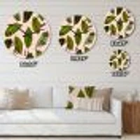Abstract Floral Elements On Pink I Wall Clock