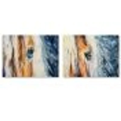 Close up of a Beautiful Horse's Eye  Set 2 Pieces