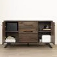 South Shore Furniture Helsy 2-Drawer Credenza with Doors