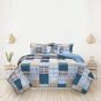 Faux Patchwork Plaid Quilt Set