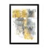 Toile imprimée « Moving and Out of Traffic II Yellow Grey