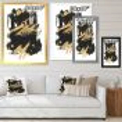 Gold and Black Drift I  Wall Art