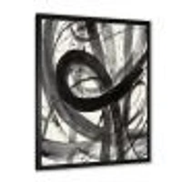 Black and White Minimalistic Painting  Wall Art