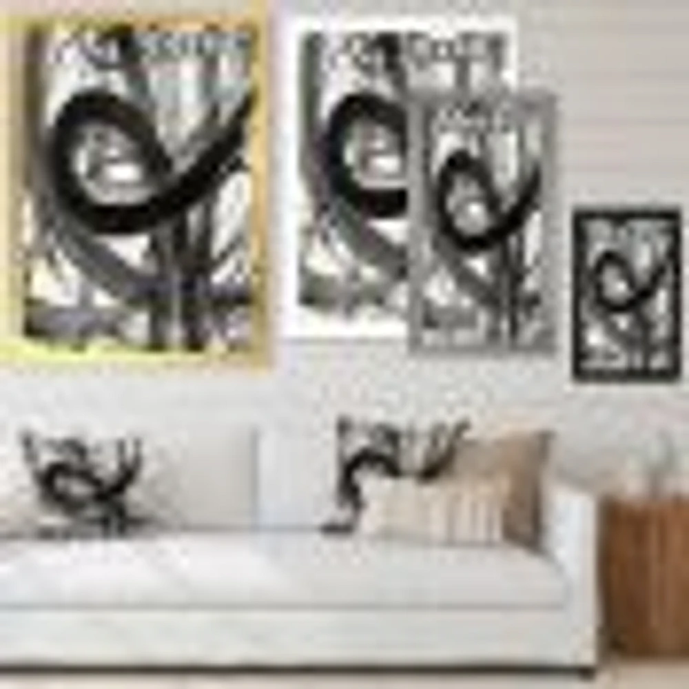 Toile « Black and White Minimalistic Painting »