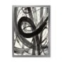 Black and White Minimalistic Painting  Wall Art