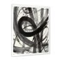 Black and White Minimalistic Painting  Wall Art