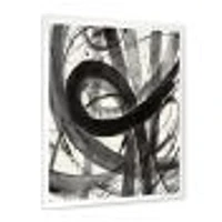 Toile « Black and White Minimalistic Painting »