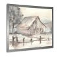 Toile « Farmhouse Barn Grey VII »