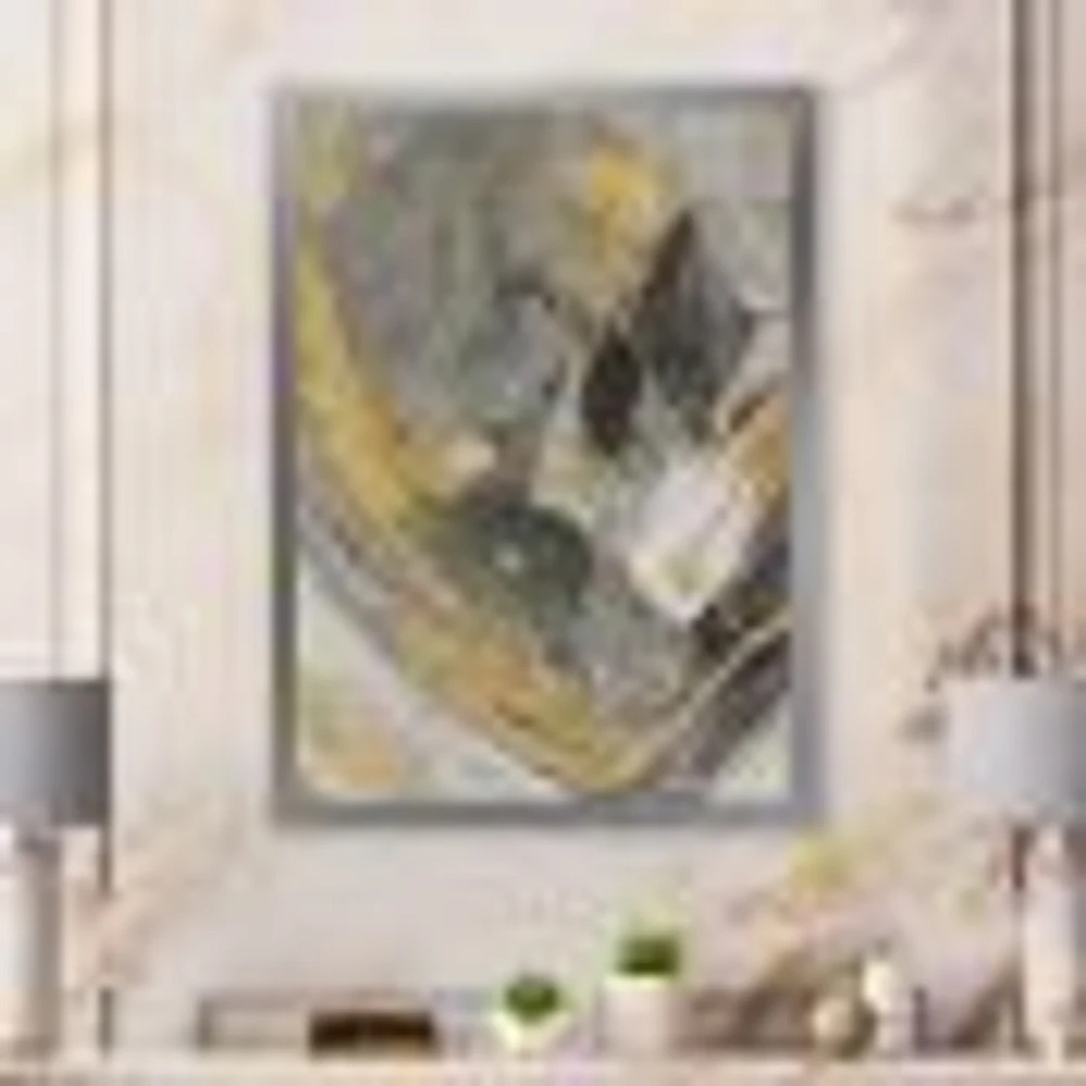 Toile « Marble Gold and Black II »