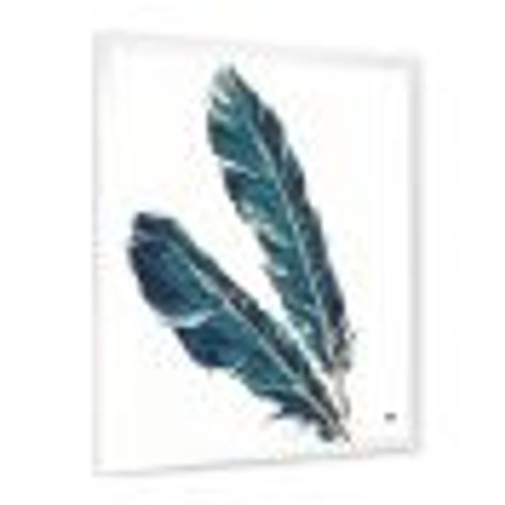 Toile « Gold Indigo Feathers III »