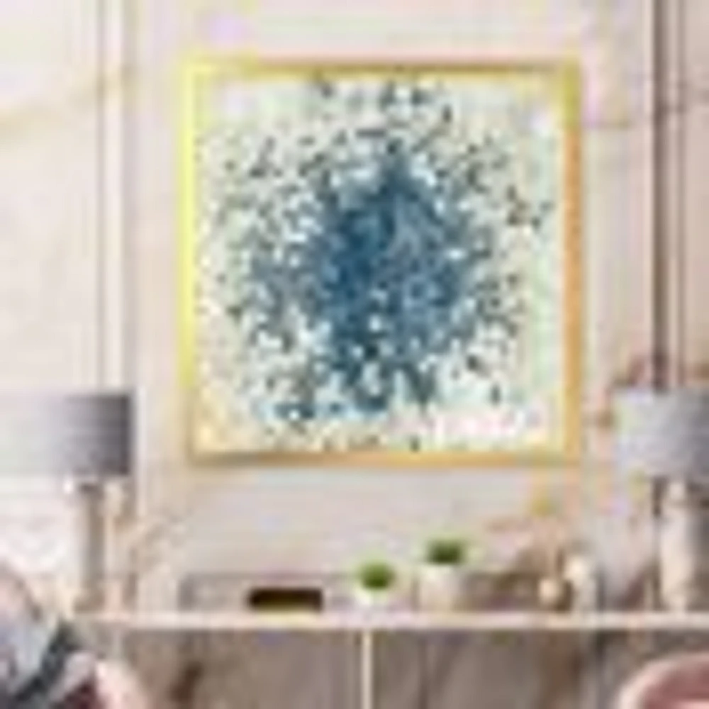 Geometric Blue Spots  Wall Art