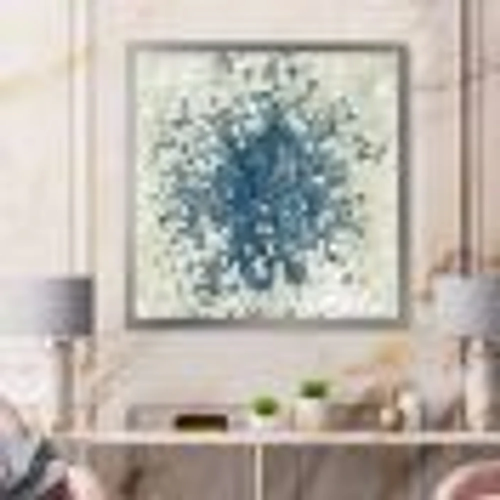 Geometric Blue Spots  Wall Art