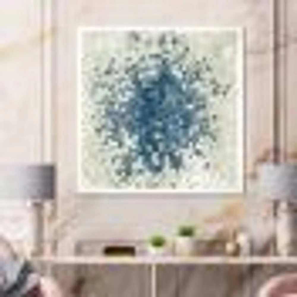 Geometric Blue Spots  Wall Art