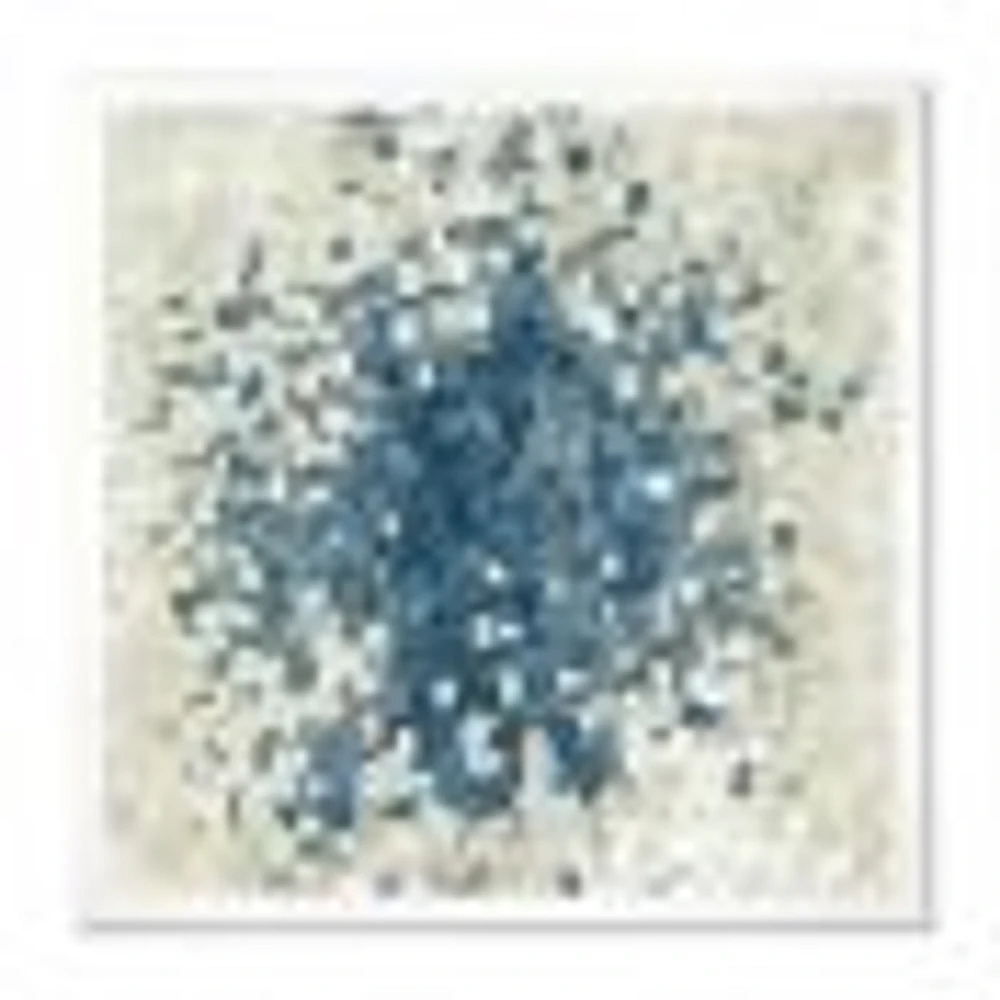 Geometric Blue Spots  Wall Art