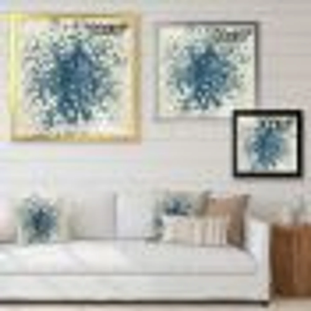 Geometric Blue Spots  Wall Art