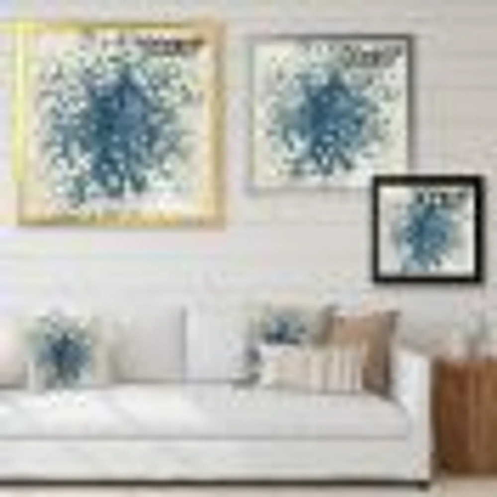 Geometric Blue Spots  Wall Art