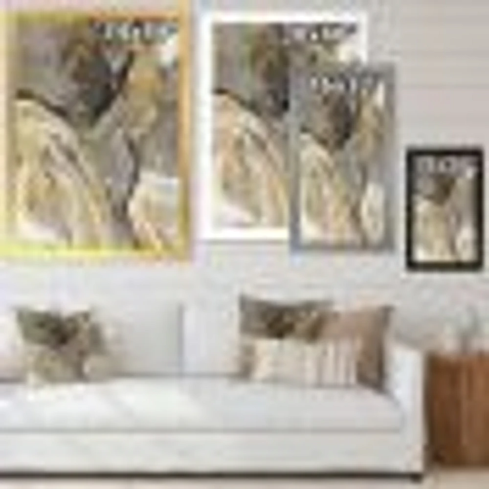 Glam Phoenix Neutral  Canvas Wall Art