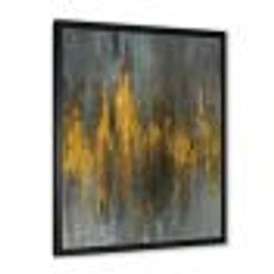 Toile « Black and Gold Glam Abstract »