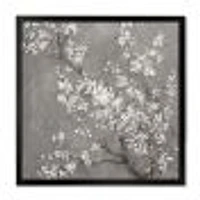 White Cherry Blossoms II  Canvas Wall Art Print