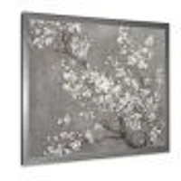 White Cherry Blossoms II  Canvas Wall Art Print